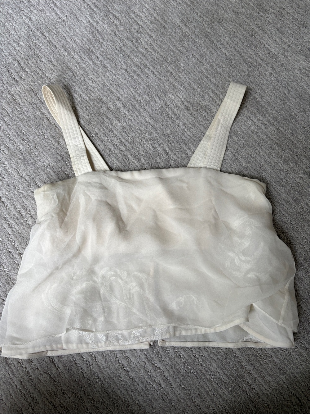 Phillip Lim Silk Women's White Sheer Layered Camisole Tank Top